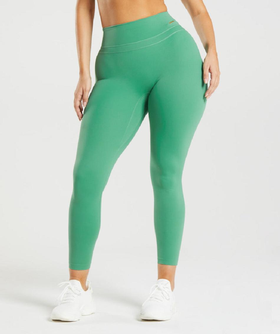 Legginsy Damskie Gymshark Whitney High Rise Zielone | PL 2244HAP